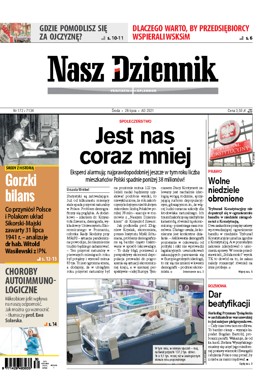Nasz Dziennik z dnia 28.07.2021 wydanie PDF