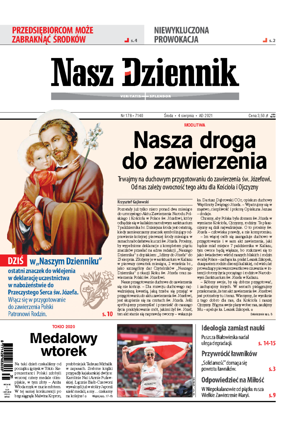Nasz Dziennik z dnia 04.08.2021 wydanie PDF