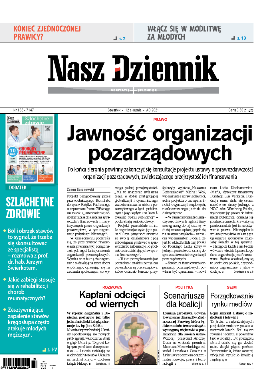 Nasz Dziennik z dnia 12.08.2021 wydanie PDF