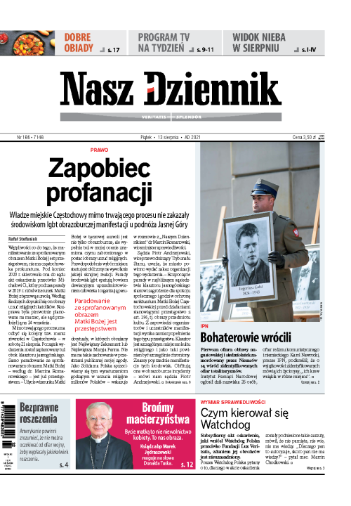 Nasz Dziennik z dnia 13.08.2021 wydanie PDF