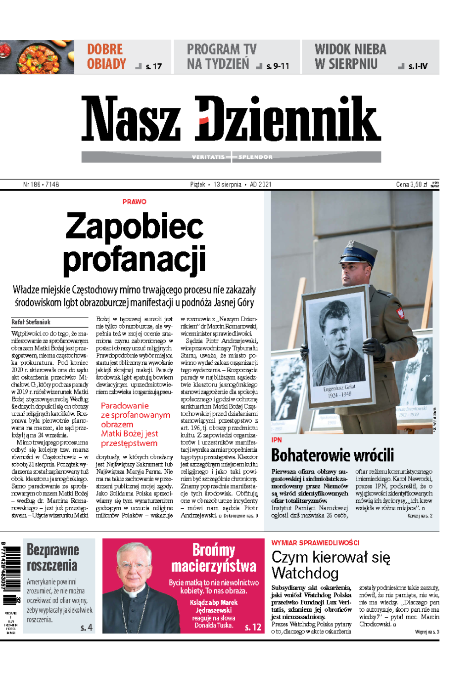 Nasz Dziennik z dnia 13.08.2021 wydanie PDF