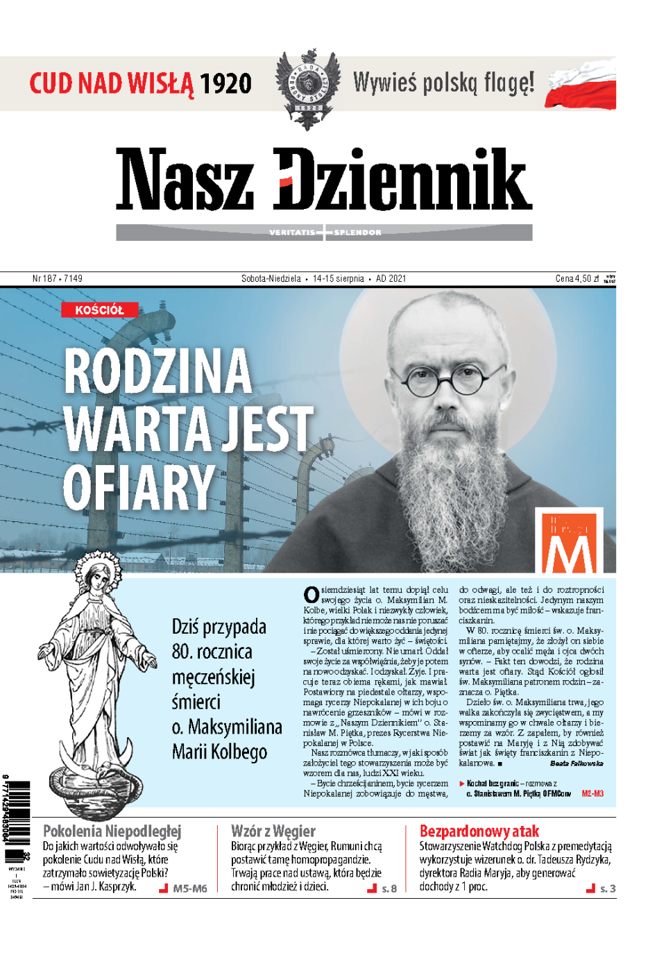 Nasz Dziennik z dnia 14.08.2021 wydanie PDF