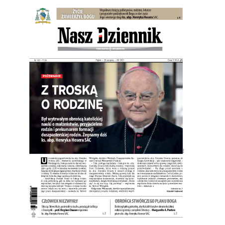 Nasz Dziennik z dnia 20.08.2021 wydanie PDF