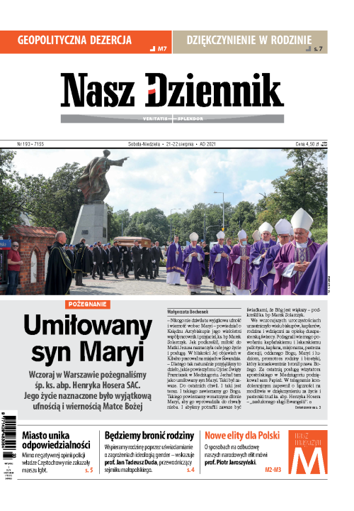 Nasz Dziennik z dnia 21.08.2021 wydanie PDF