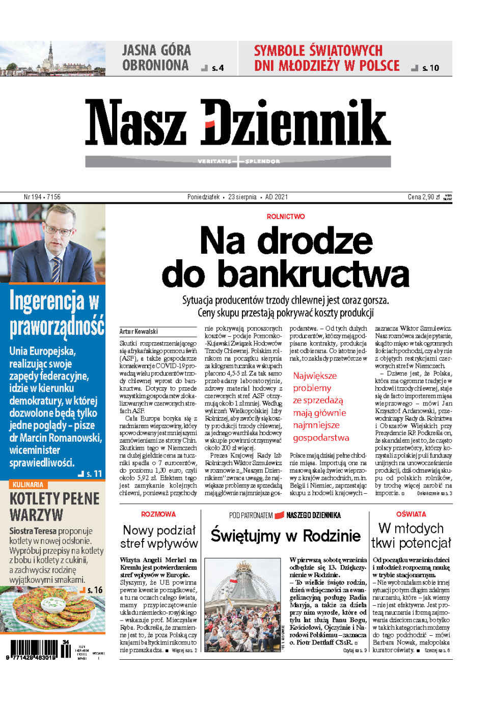 Nasz Dziennik z dnia 23.08.2021 wydanie PDF