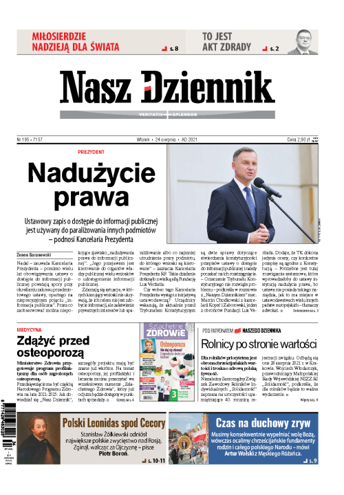 Nasz Dziennik z dnia 24.08.2021 wydanie PDF