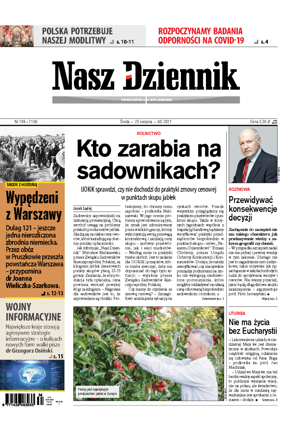 Nasz Dziennik z dnia 25.08.2021 wydanie PDF