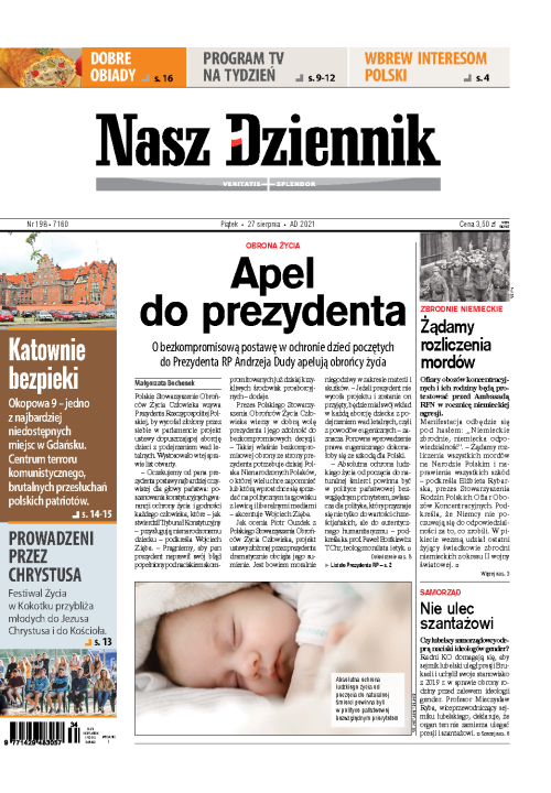 Nasz Dziennik z dnia 27.08.2021 wydanie PDF
