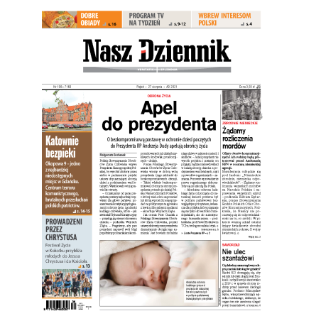 Nasz Dziennik z dnia 27.08.2021 wydanie PDF