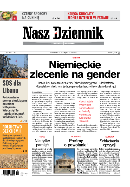 Nasz Dziennik z dnia 30.08.2021 wydanie PDF