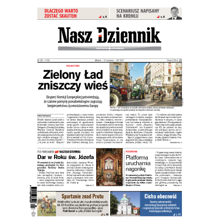 Nasz Dziennik z dnia 31.08.2021 wydanie PDF