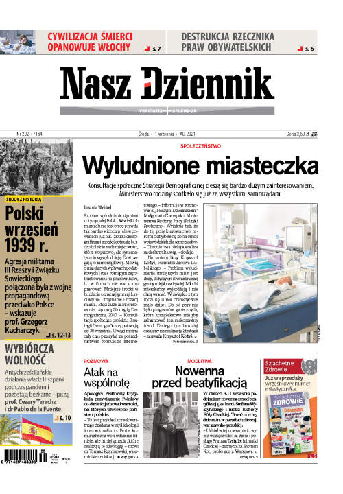 Nasz Dziennik z dnia 01.09.2021 wydanie PDF