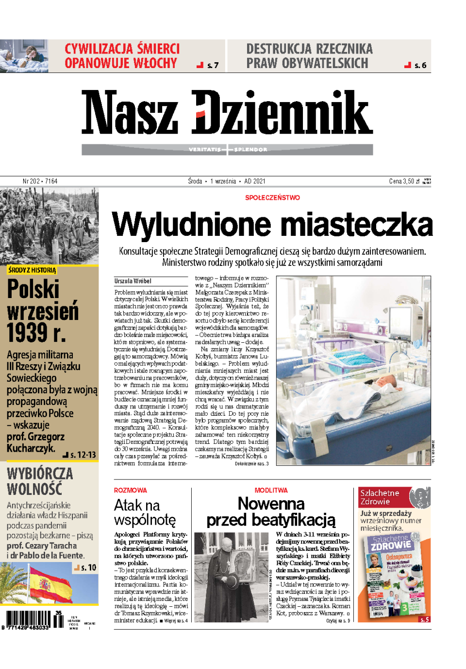 Nasz Dziennik z dnia 01.09.2021 wydanie PDF
