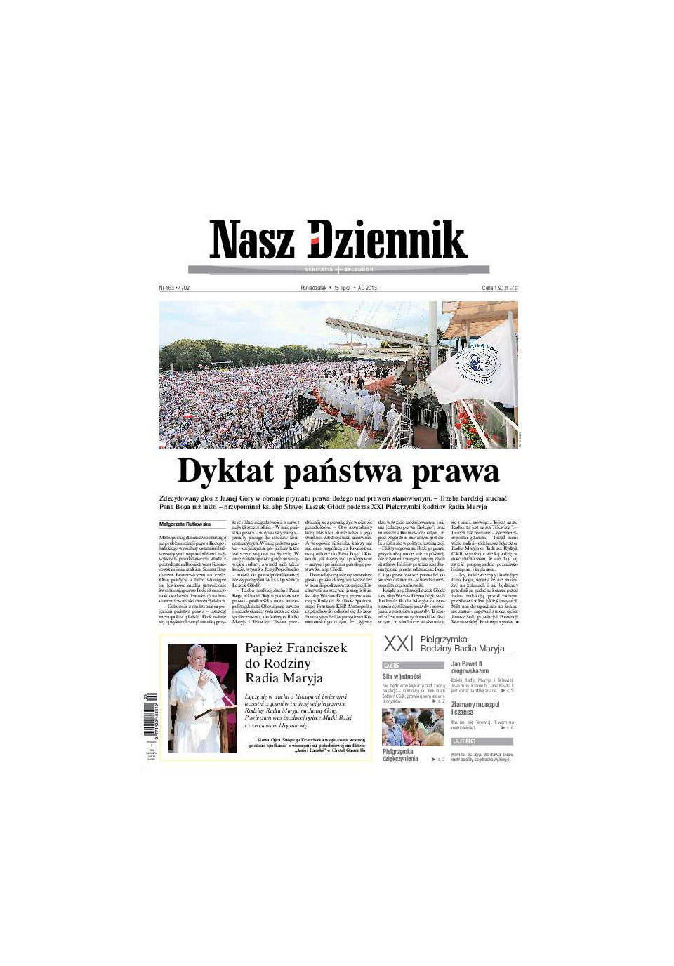 Nasz Dziennik z dnia 15.07.2013 wydanie PDF