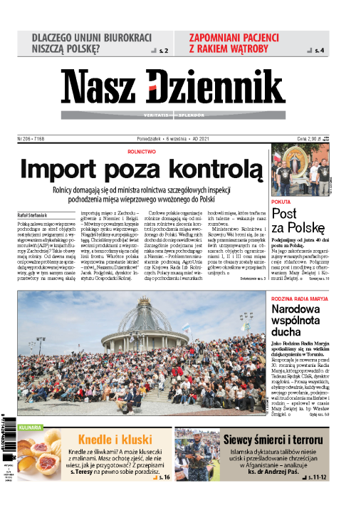 Nasz Dziennik z dnia 06.09.2021 wydanie PDF