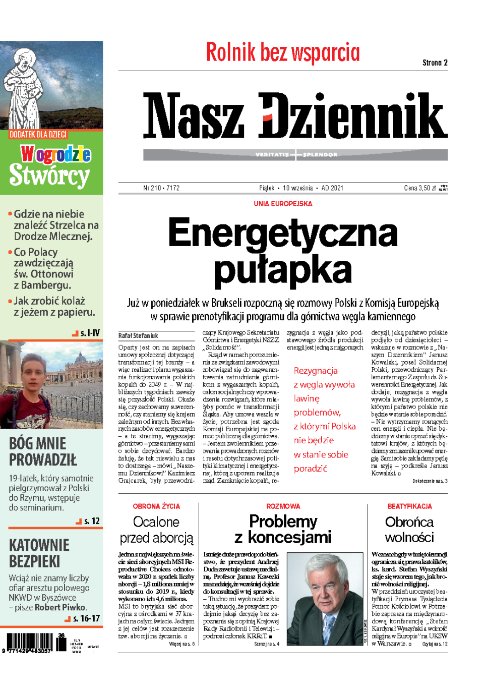 Nasz Dziennik z dnia 10.09.2021 wydanie PDF