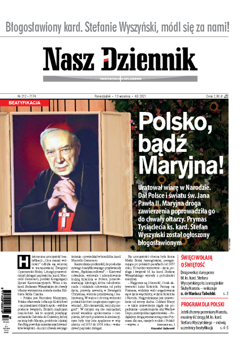 Nasz Dziennik z dnia 13.09.2021 wydanie PDF