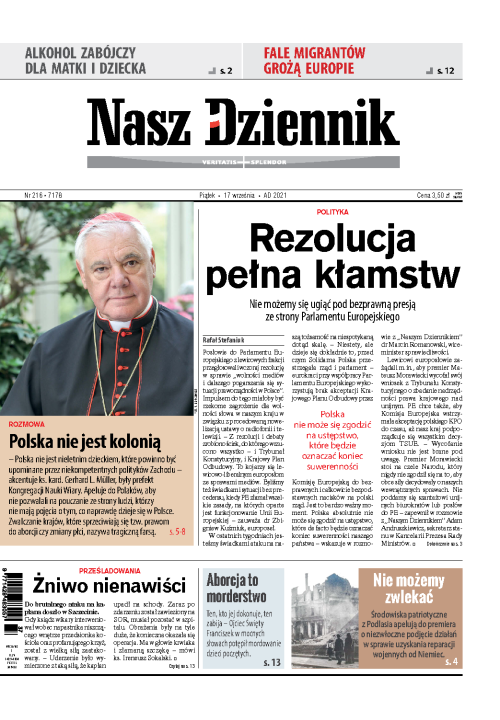 Nasz Dziennik z dnia 17.09.2021 wydanie PDF
