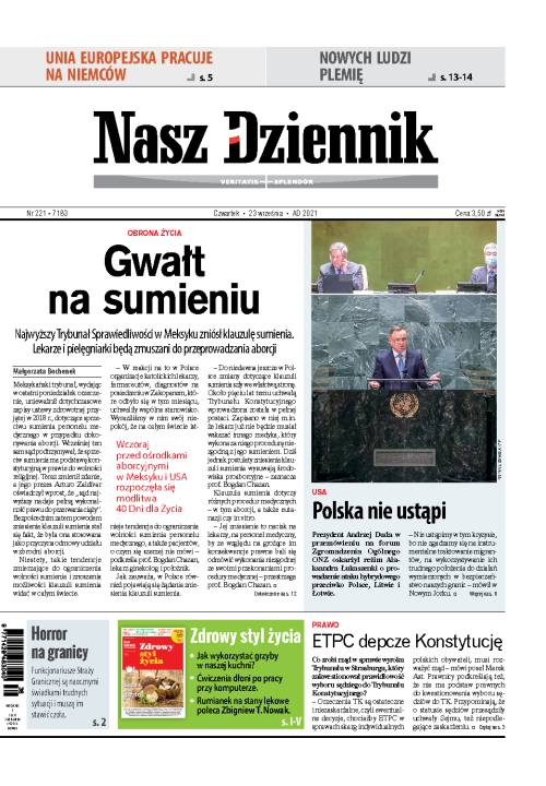 Nasz Dziennik z dnia 23.09.2021 wydanie PDF