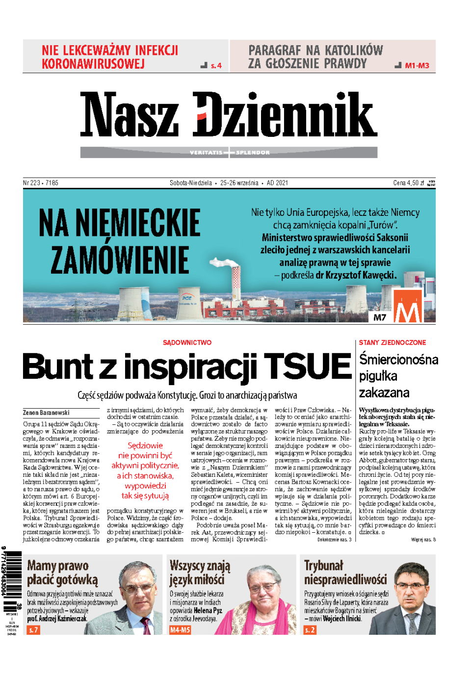 Nasz Dziennik z dnia 25.09.2021 wydanie PDF