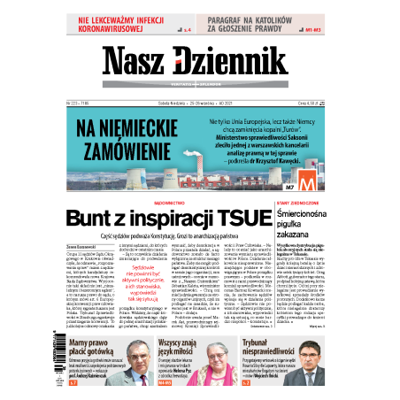 Nasz Dziennik z dnia 25.09.2021 wydanie PDF