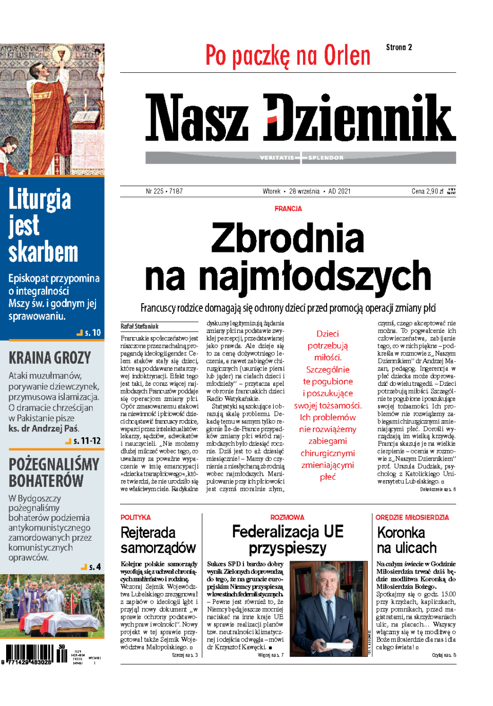 Nasz Dziennik z dnia 28.09.2021 wydanie PDF
