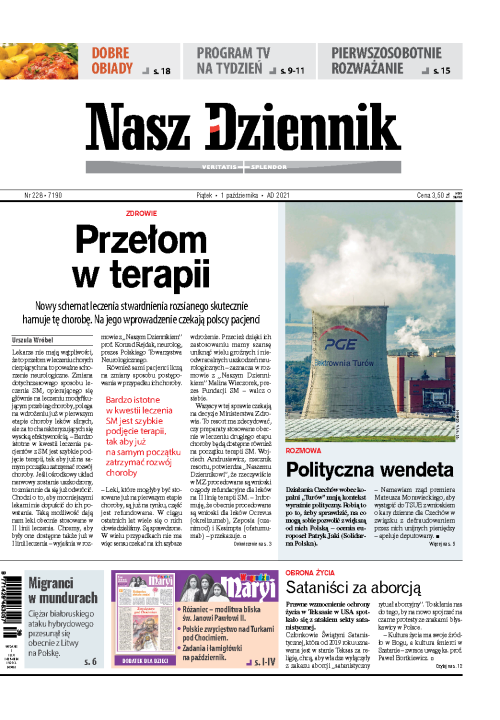 Nasz Dziennik z dnia 01.10.2021 wydanie PDF