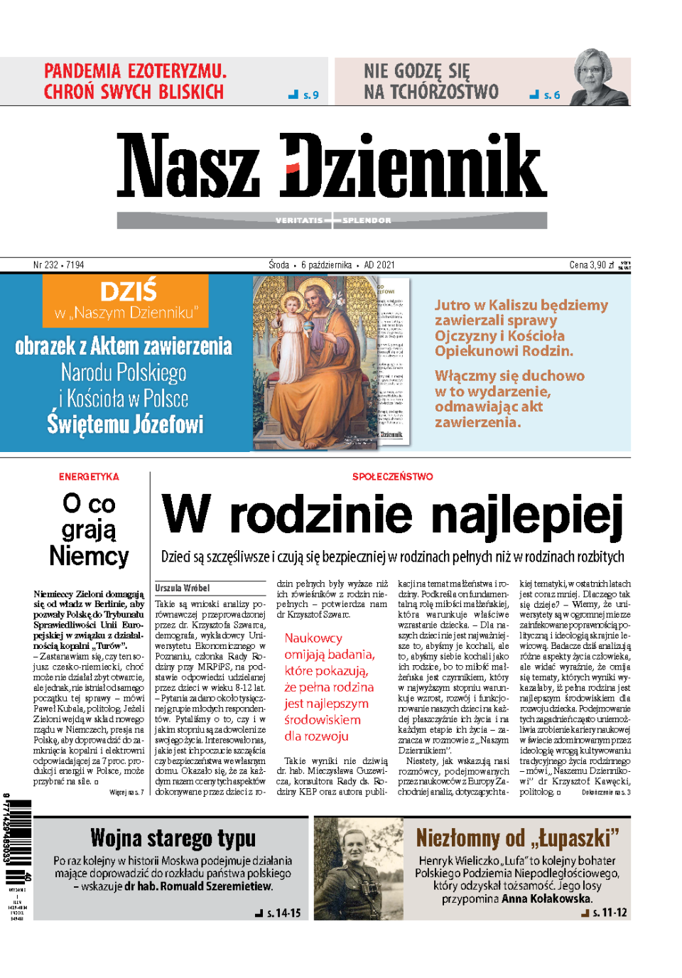 Nasz Dziennik z dnia 06.10.2021 wydanie PDF