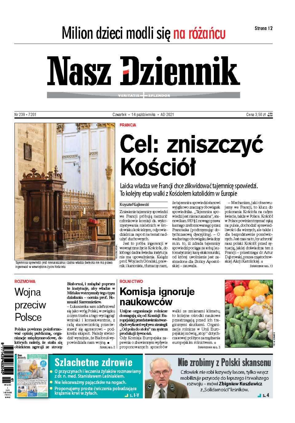 Nasz Dziennik z dnia 14.10.2021 wydanie PDF