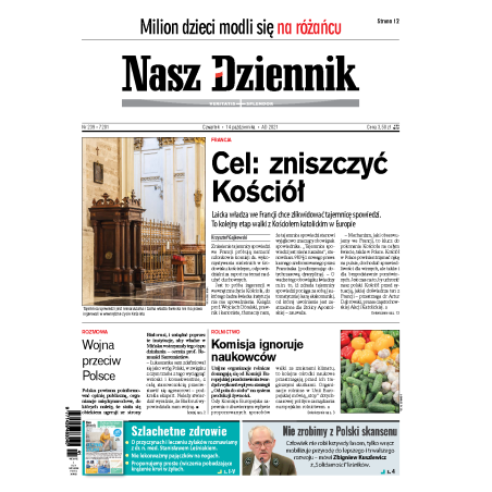 Nasz Dziennik z dnia 14.10.2021 wydanie PDF