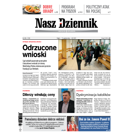 Nasz Dziennik z dnia 15.10.2021 wydanie PDF
