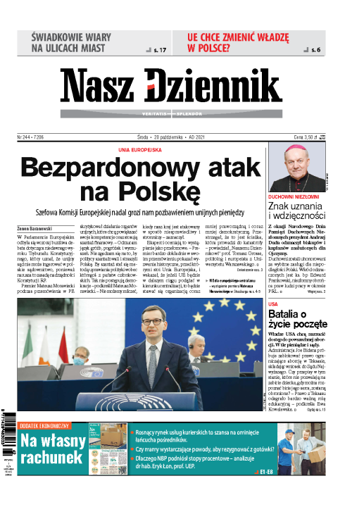Nasz Dziennik z dnia 20.10.2021 wydanie PDF