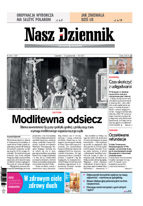 Nasz Dziennik z dnia 21.10.2021 wydanie PDF