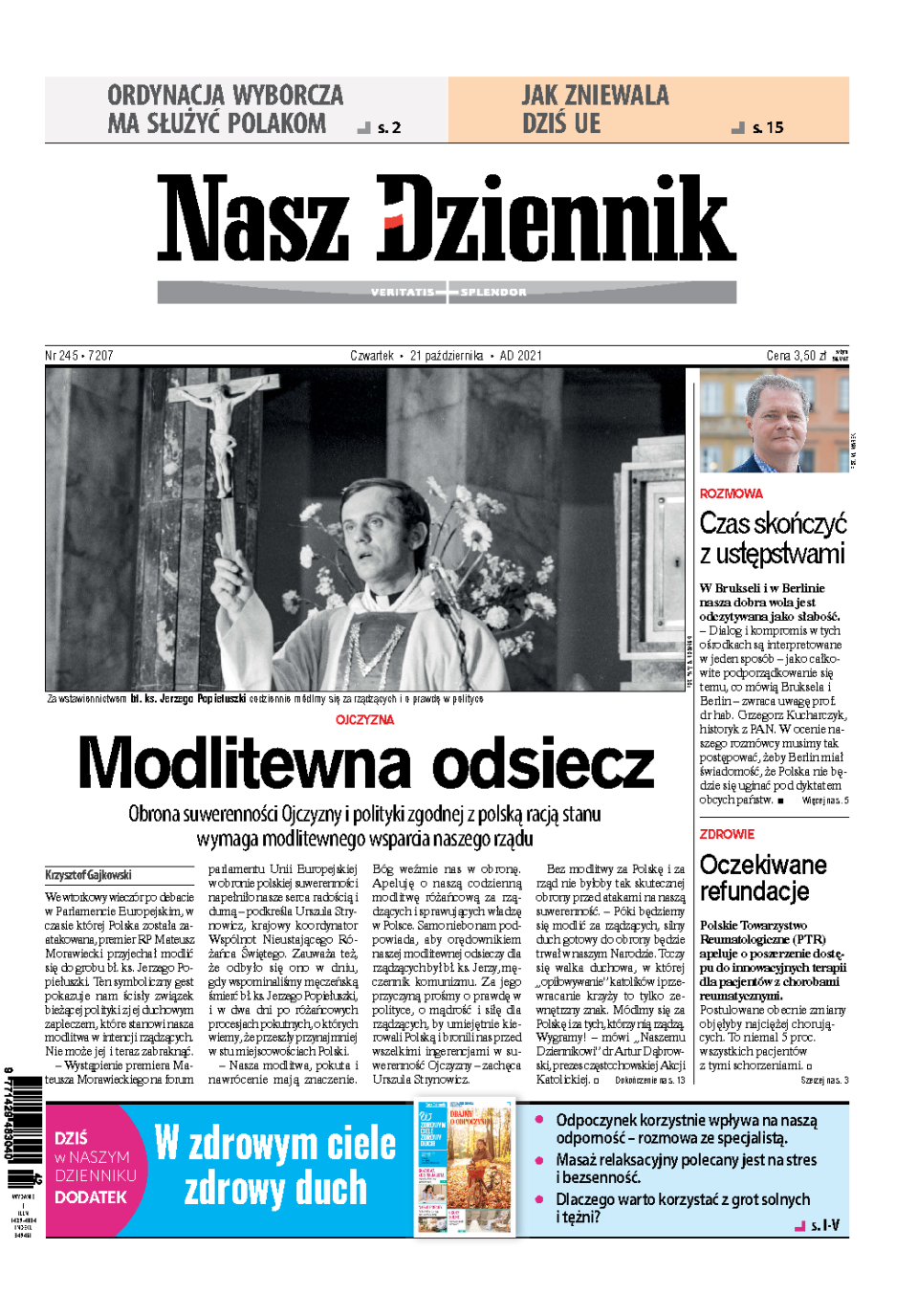 Nasz Dziennik z dnia 21.10.2021 wydanie PDF