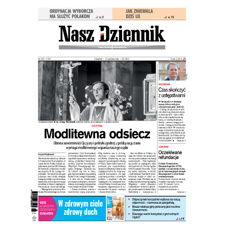 Nasz Dziennik z dnia 21.10.2021 wydanie PDF