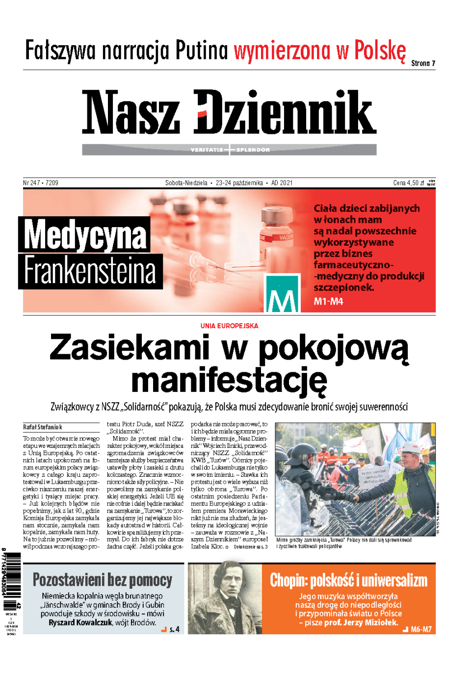 Nasz Dziennik z dnia 23.10.2021 wydanie PDF