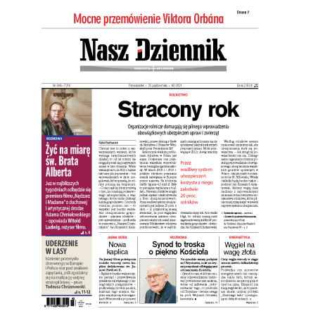 Nasz Dziennik z dnia 25.10.2021 wydanie PDF