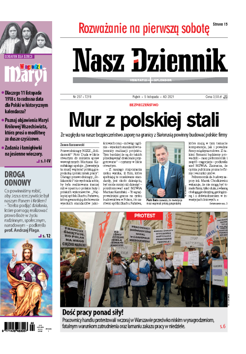 Nasz Dziennik z dnia 05.11.2021 wydanie PDF