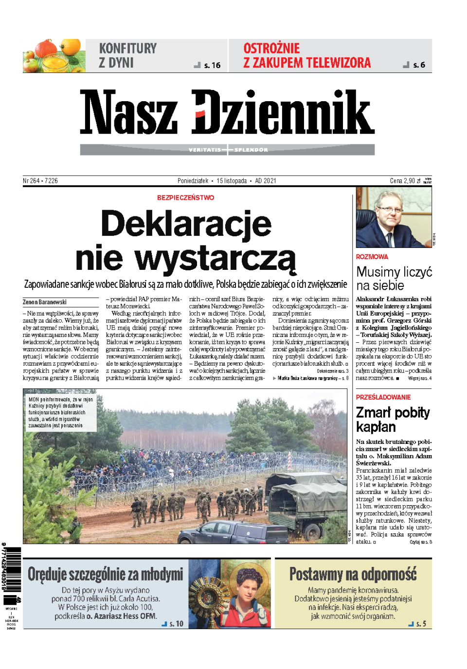 Nasz Dziennik z dnia 15.11.2021 wydanie PDF