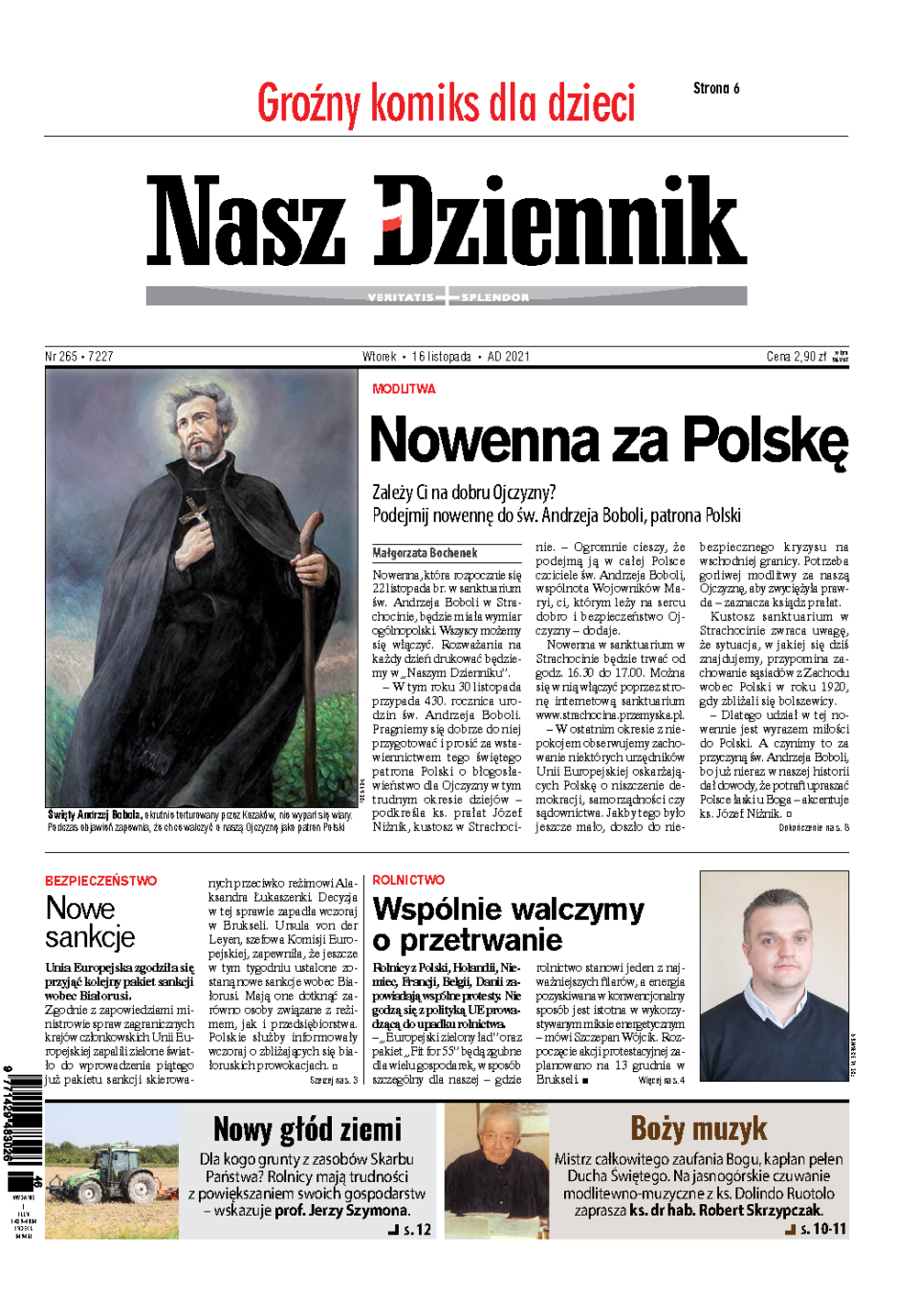 Nasz Dziennik z dnia 16.11.2021 wydanie PDF