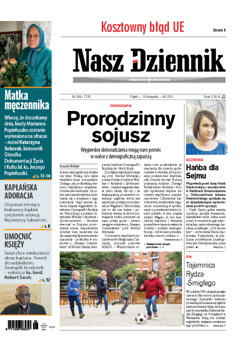 Nasz Dziennik z dnia 19.11.2021 wydanie PDF