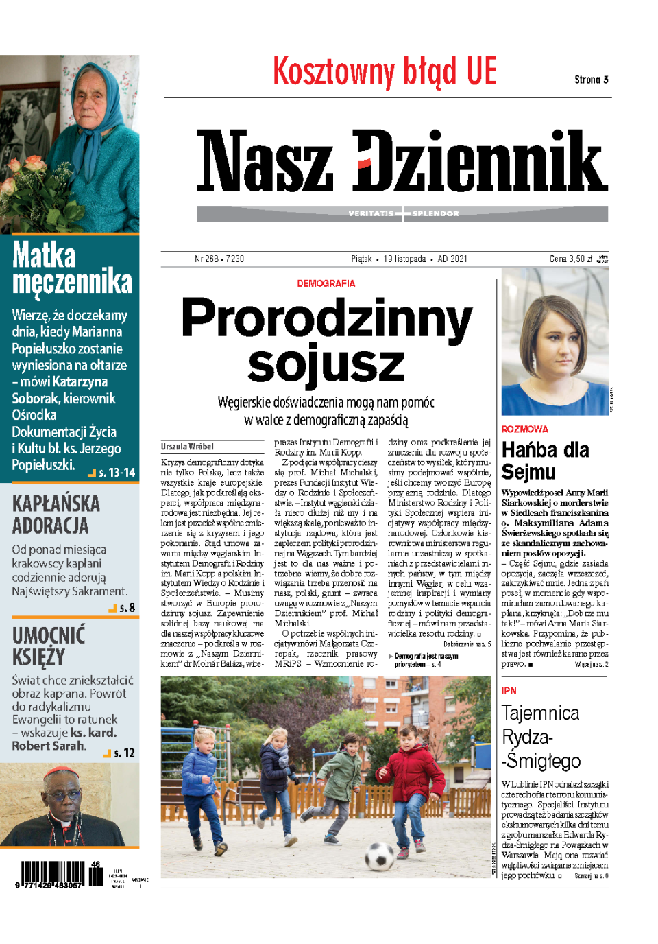 Nasz Dziennik z dnia 19.11.2021 wydanie PDF