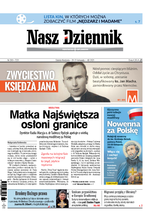 Nasz Dziennik z dnia 20.11.2021 wydanie PDF