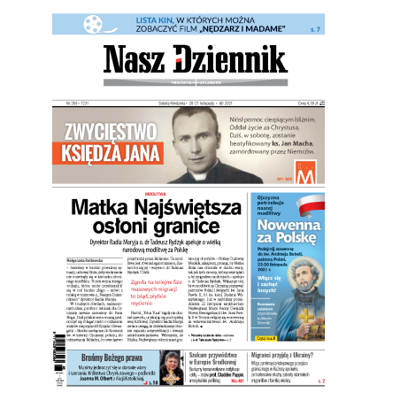 Nasz Dziennik z dnia 20.11.2021 wydanie PDF