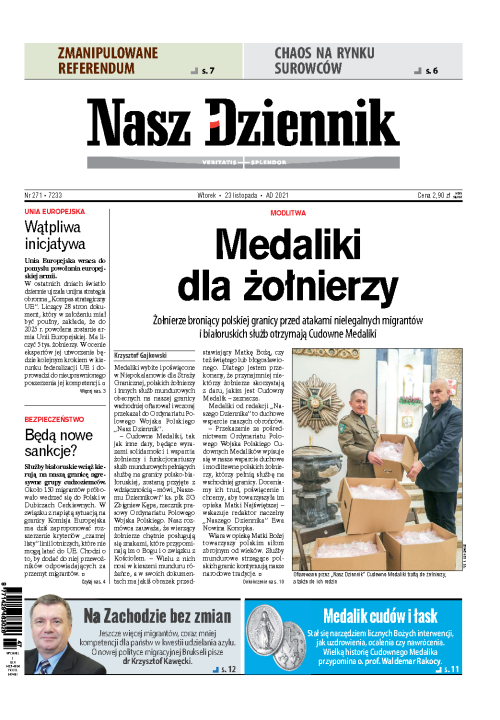 Nasz Dziennik z dnia 23.11.2021 wydanie PDF