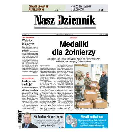 Nasz Dziennik z dnia 23.11.2021 wydanie PDF