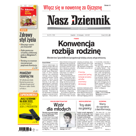 Nasz Dziennik z dnia 25.11.2021 wydanie PDF