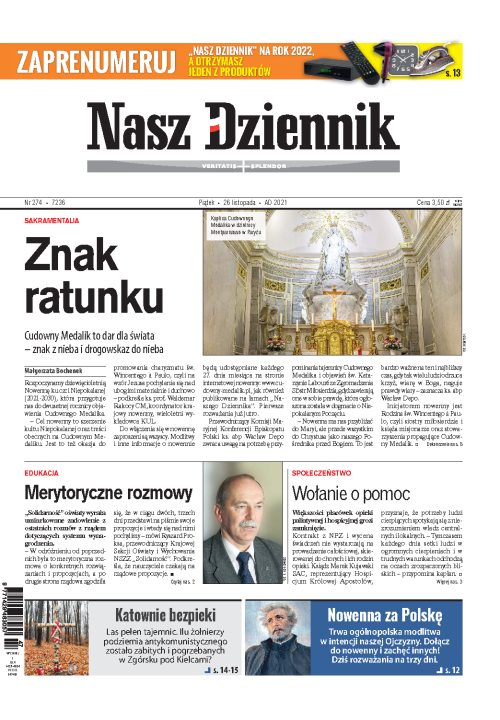 Nasz Dziennik z dnia 26.11.2021 wydanie PDF