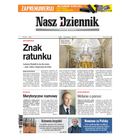 Nasz Dziennik z dnia 26.11.2021 wydanie PDF