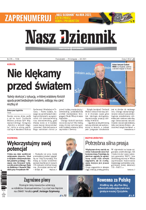 Nasz Dziennik z dnia 29.11.2021 wydanie PDF